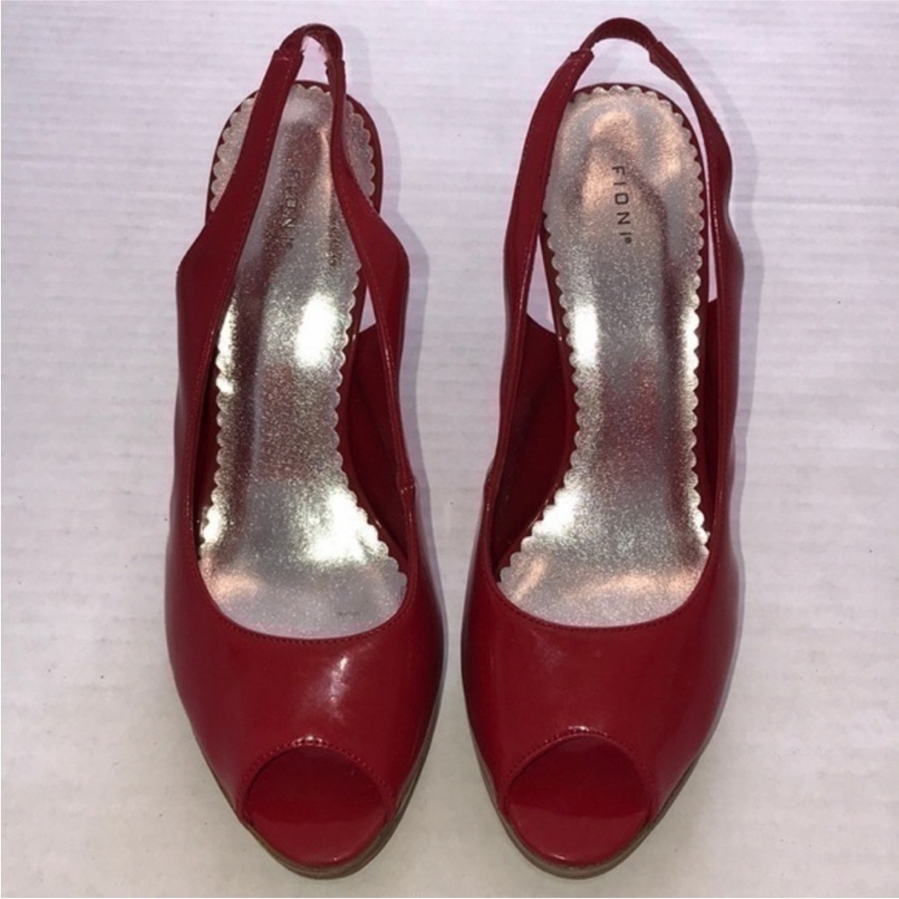 Fioni Open Toe Slingback Heels